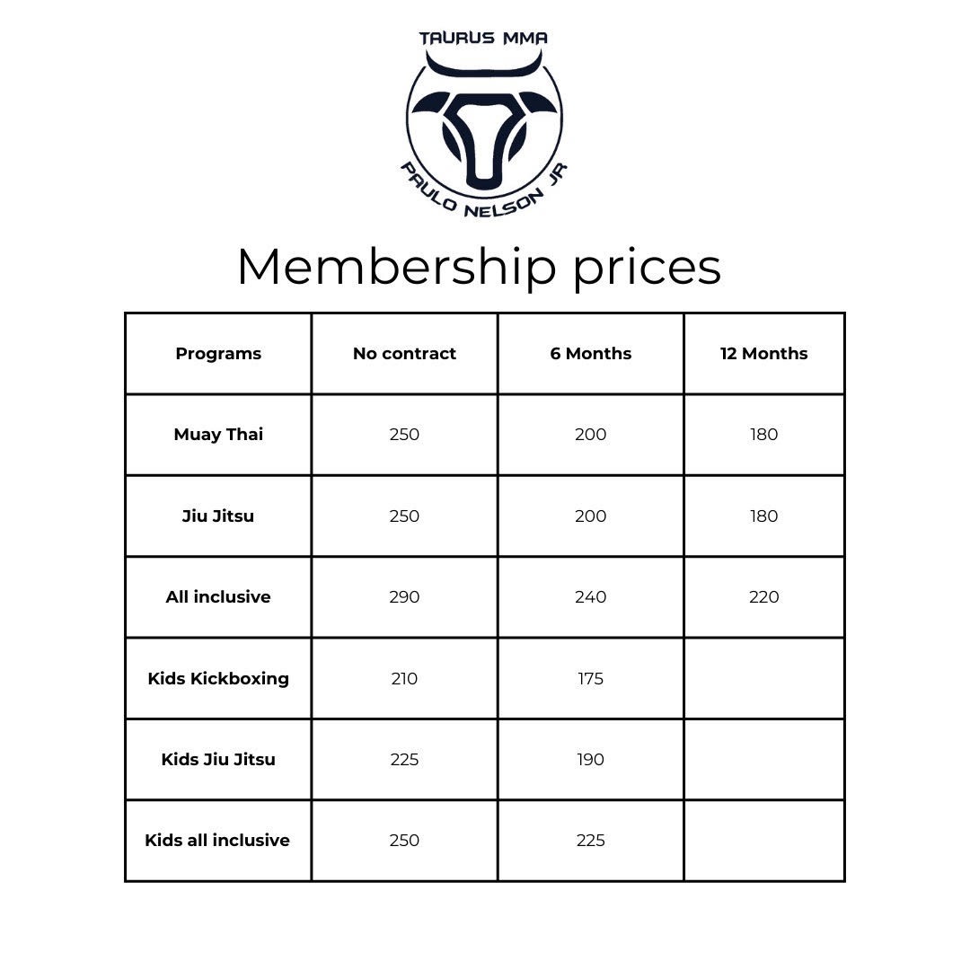 taurus membership prices